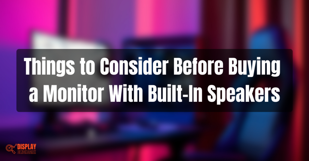 Things to Consider Before Buying a Monitor With Built-In Speakers