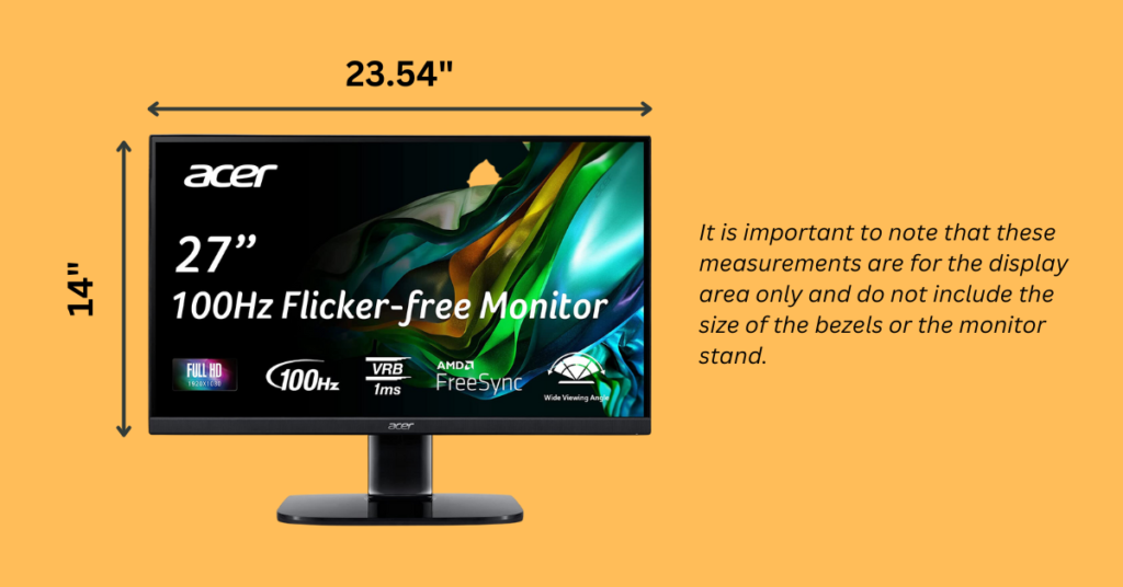 27-inch Monitor Dimensions